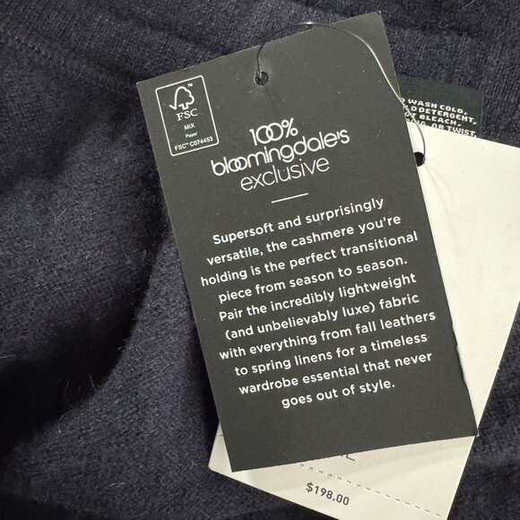 C By Bloomingdale's Cashmere Jogger Pants Womens 2XL Navy Blue NWT PT-2466 - Picture 10 of 12